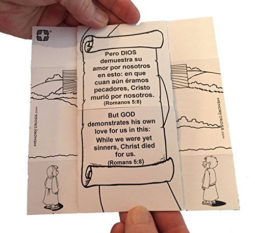 Gospel Tracts For Children: Roman Road Spanish And English 12/Pk #30104 #TOP3
