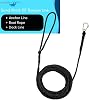 SandShark 25-28ft Shock Absorbing Anchor Line, Dock Line with Loop and Stainless Steel Clip - Ideal Boat Anchor Rope, Pontoon Boat Accessories, Or Boat Rope, Black, SS-25FT-BLK