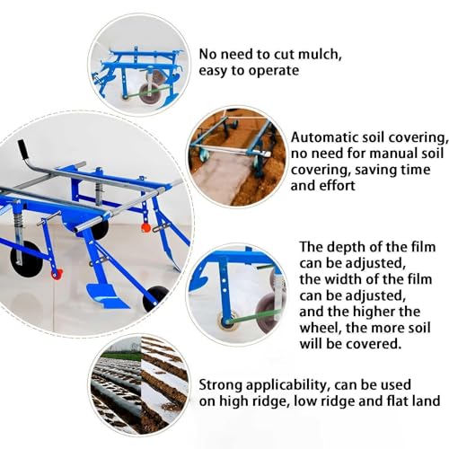 Máquina de película de acolchado manual regulable de 0.3-2m para control de malas hierbas 2