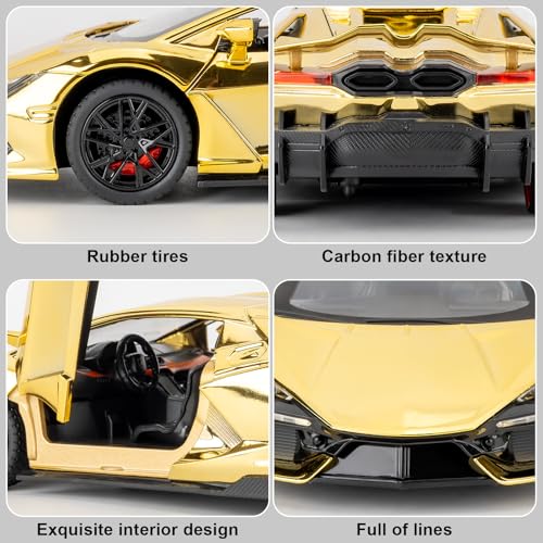 Modelo de coche Lambo Revuelto escala 1:24 miniatura 7