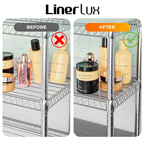 4 Pack Shelf Liner For 14" X 36" Wire Shelves, Heavy Duty, Extra Thick, Non Adhesive, Plastic, Durable, Waterproof, Wire Rack Shelf Liner #TOP1