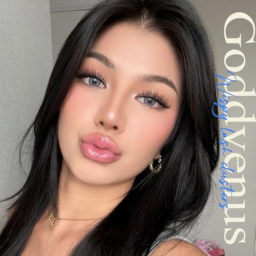 Image of Wispy Lash Clusters 10-16mm Lashes Clusters Eyelash Extensions Natural Individual Lashes 144pcs D Curl Lash Extension DIY Soft Comfortable Eyelash Clusters with Cotton Band