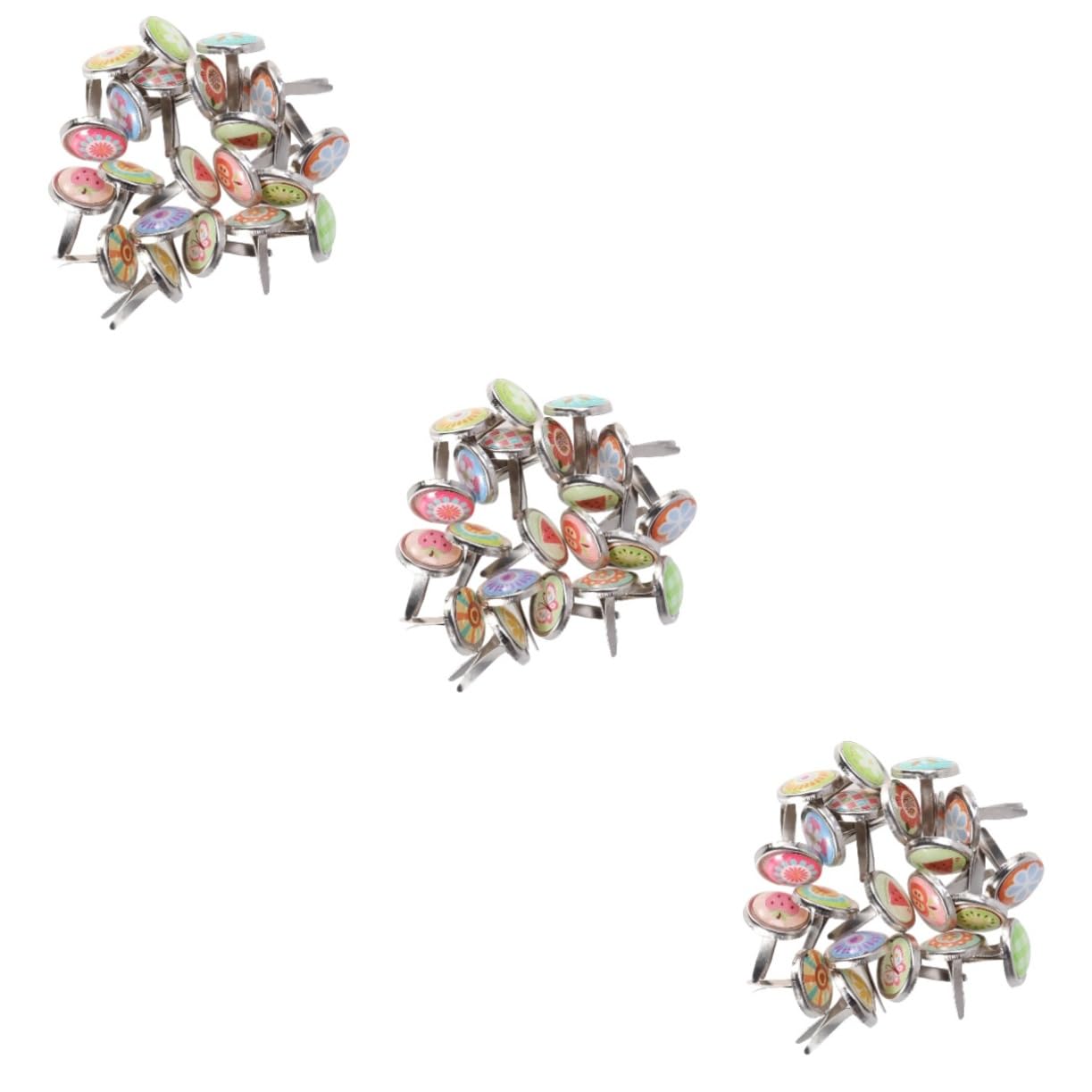 Lurrose300 Pcs Mini Brads Metal Brads Scrapbooking Brads Pastel Brads Craft Brads Mini Round Brads