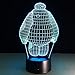 Produktbild 3D-Illusionslampe führte Nachtlicht Cartoon Baymax Hero mit USB Multicolor Holiday Souvenirs Kostüm Kinderspielzeug Tischlampe Luminaria