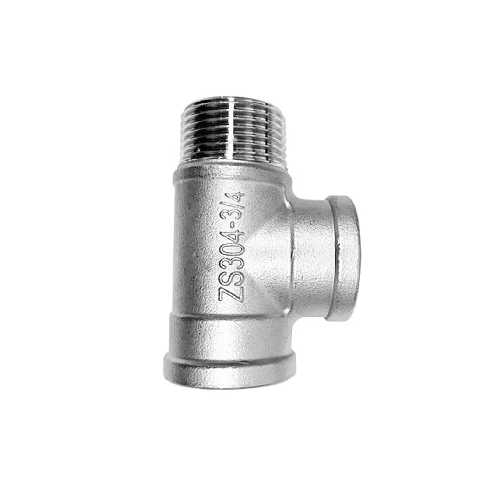 1/8" 1/4" 3/8" 1/2" 3/4" 1" BSPP Equal Female Thread 304 Stainless Steel Tee Type Three Way Pipe Fitting Connector (BSP1I2)