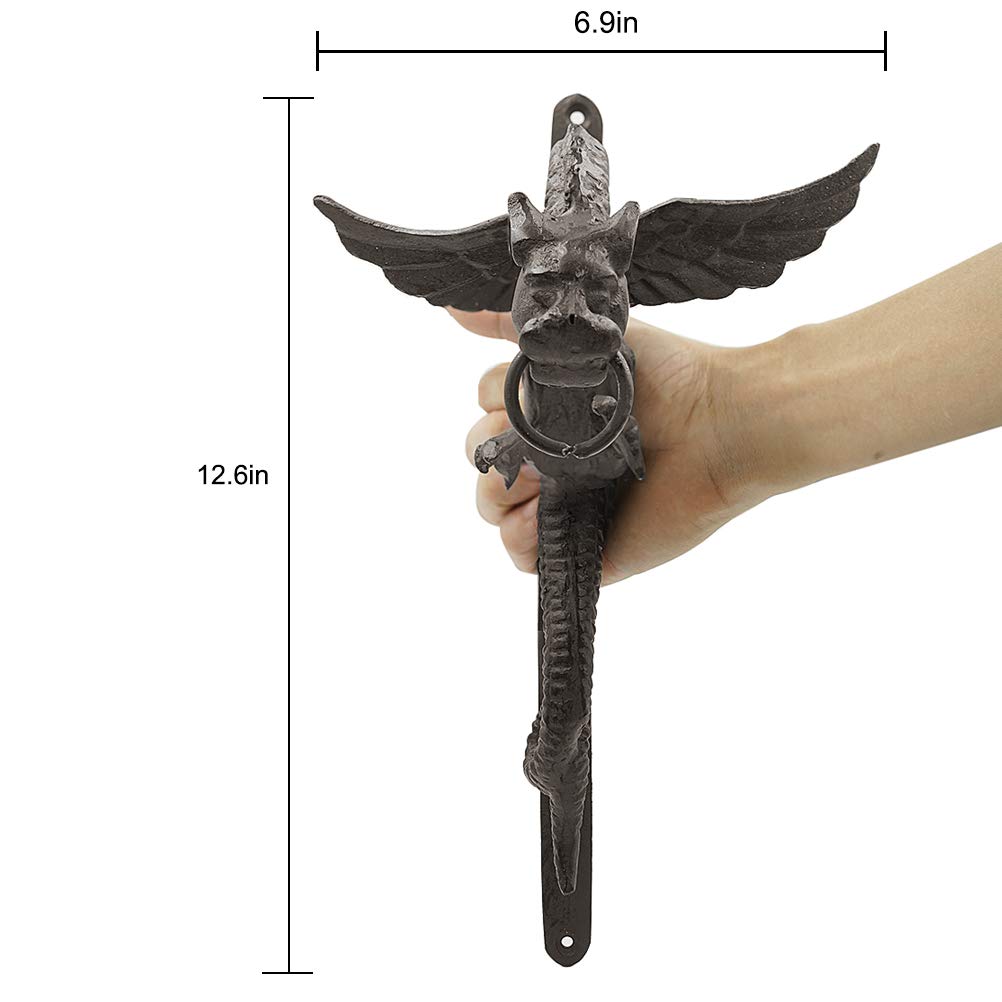 ドラゴン彫刻の金属製装飾ベル Amazon.co.jp: DreamsEden ウォールベル アイアンドラゴン彫刻 玄関