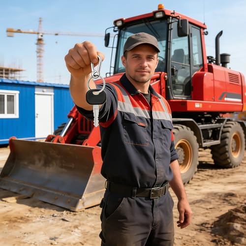 15 Stück Baumaschinen Schlüssel Set, 14603 Zündschlüssel Ersatzschlüssel mit 15 Schlüsselanhänger, Bagger Schlüssel Set für Baumaschinen, Traktoren, Stapler, Rüttelplatten, Radlader, Bagger