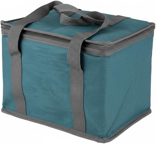Cooler Bag Denim – 21 x 15 x 15 cm, 4 Litre Capacity (Teal)