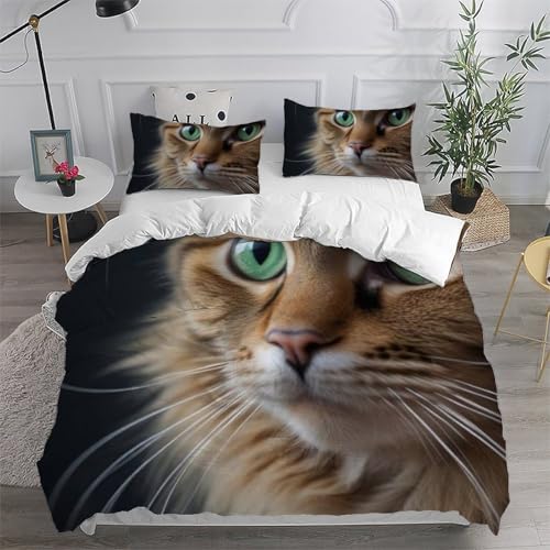 Housse de couette 200x200 animaux motif 3D en microfibre résistante