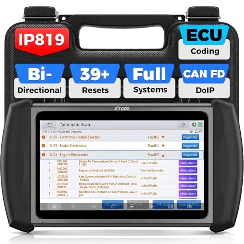 XTOOL IP819 V2.0 Bidirectional Scan Tool, AI...