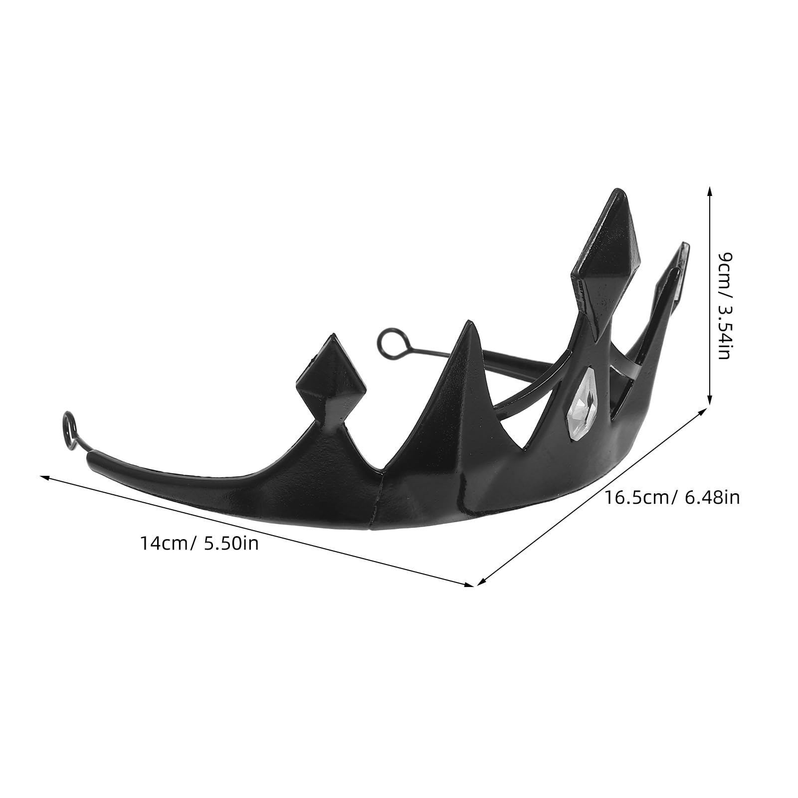 Healeved 4 Sztuki Metalowy Diadem Halloweenowy Chłopiec Dziewczynka z Cyrkoniami Gotycka Korona Królowej Cosplay i Imprezową Zabawę Trwała Kostiumowa Ozdoba Głowę Przedstawienia i
