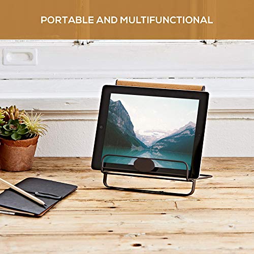 Metal Cookbook Holder Stand Regal Trunk & Co, Adjustable & Foldable Recipe Book Holder, Decorative Cookbook Stand For Kitchen Counter, Cook Book Holder Open For Reading Hands Free For Her Or Him #TOP2