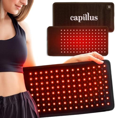 Capillus Body Red Light Therapy Wrap - 2 in 1 LED Cordless Red Light Therapy Belt - Wearable 630nm & 850nm Infrared Red Light Therapy for Back Waist Knee Legs Shoulder