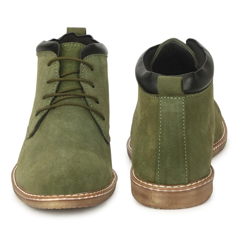 Image of Suede Leather Low Ankle Boot Lace Up for Men