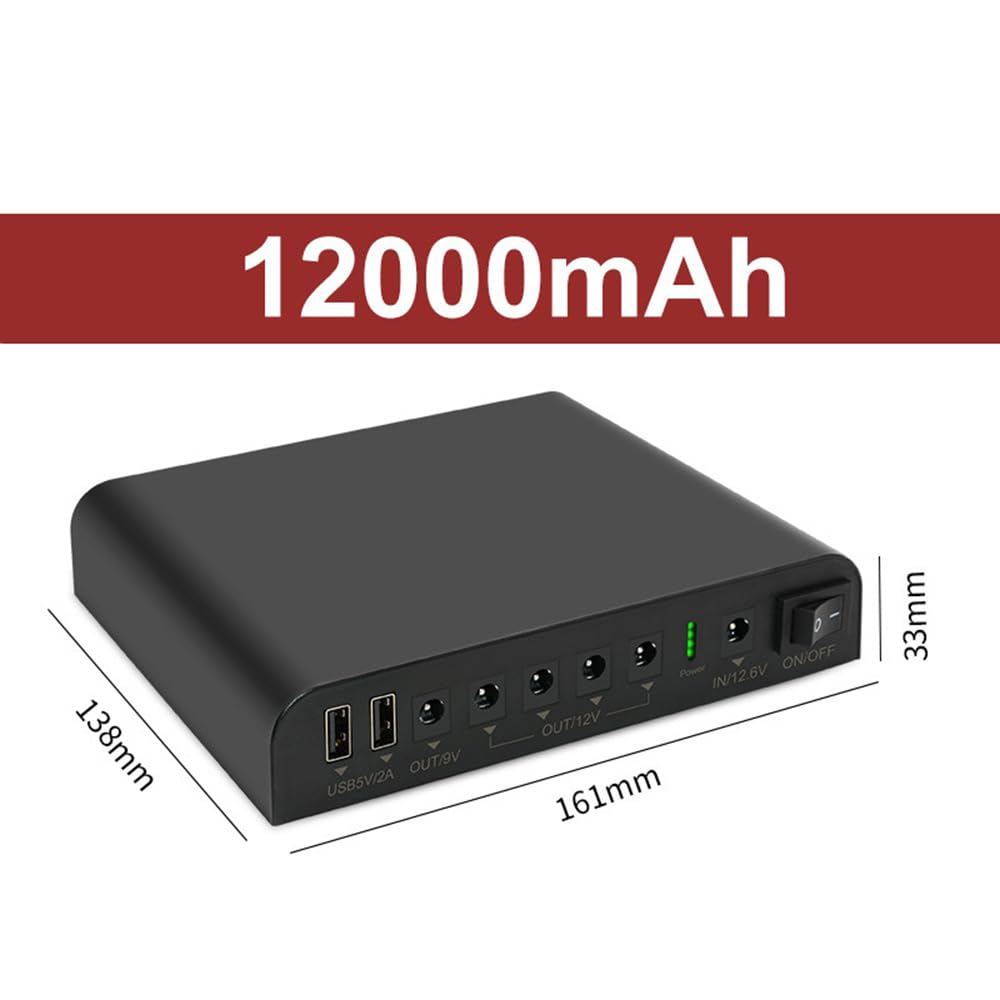 Akumulator litowy 12V 24000mAh 31200mAh 38400mAh 9V o dużej pojemności, wielofunkcyjny router, ładowalny zasilacz do energooszczędnych lamp LED, aparat fotograficzny
