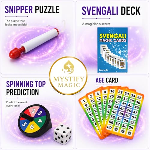 Image of 18-in-1 Ultimate Magic Kit | Complete Magic Tricks Set with Svengali Deck, Cups & Balls, Finger Chopper & More | Easy-to-Learn Magic Set for Beginners & Aspiring Magicians | Ages 10+