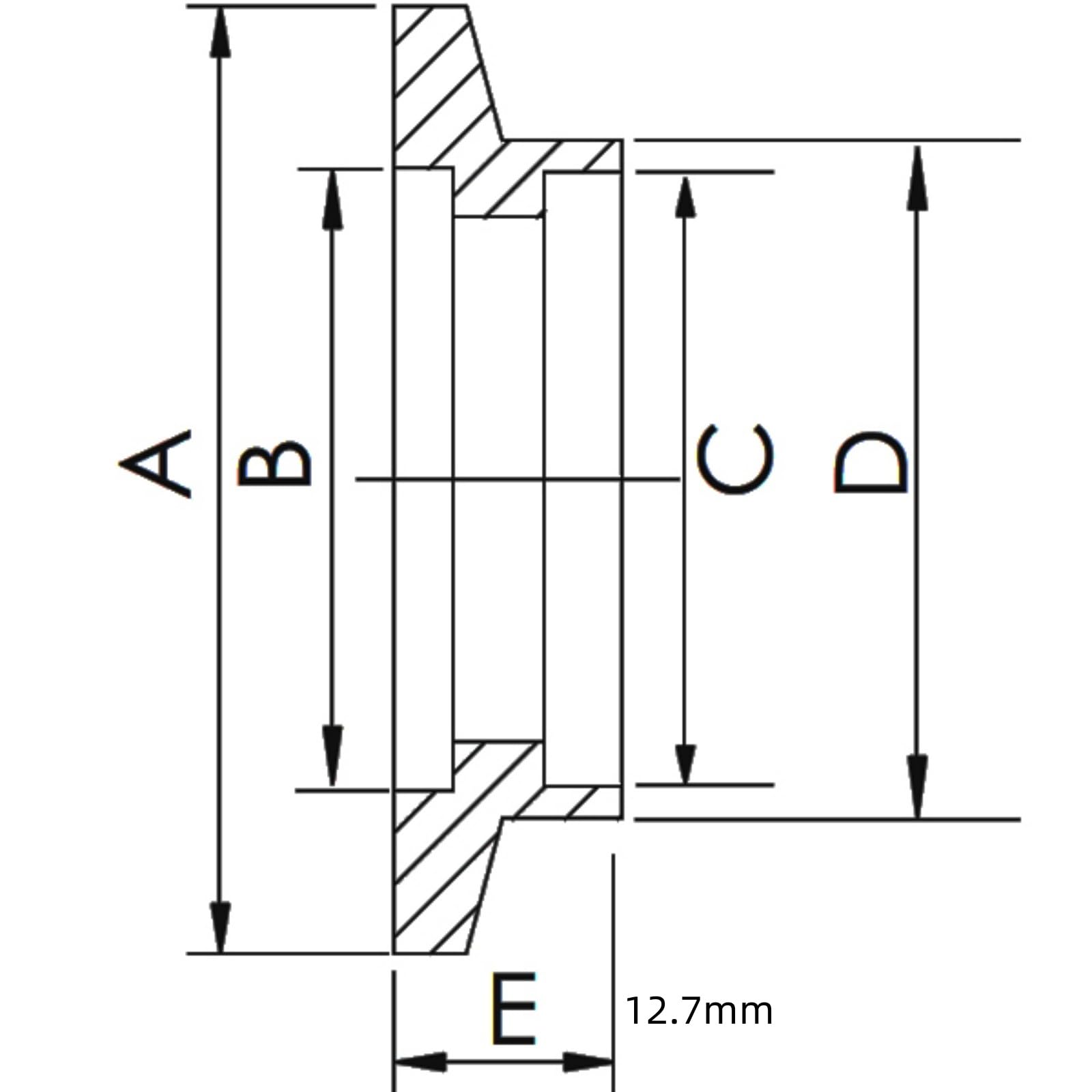 Lot de 2 joints sous vide en acier inoxydable, bride à souder ISO-KF NW-10, diamètre extérieur de 2,5 cm, pour applications industrielles et de laboratoire