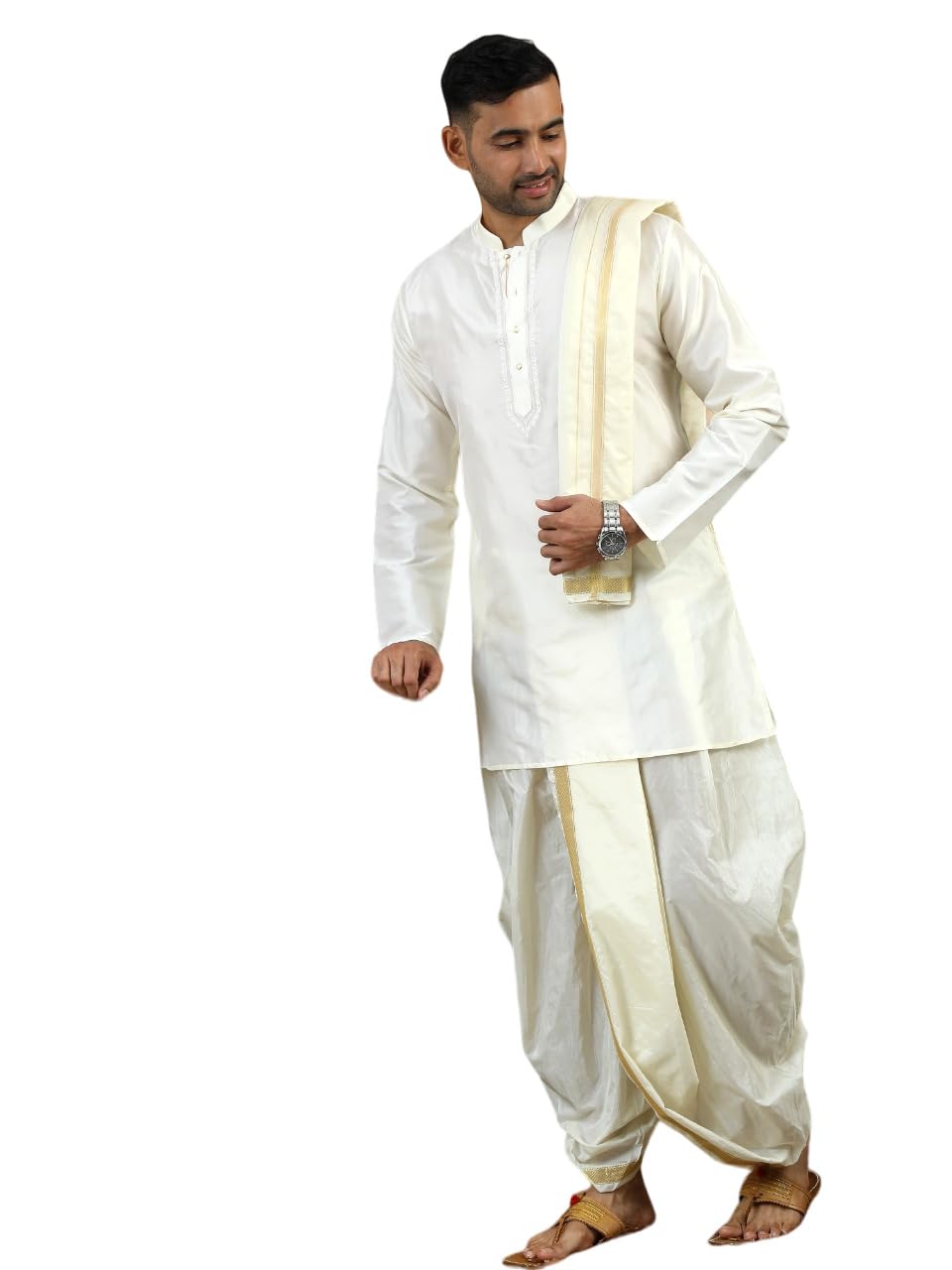 tattva Men Ethnic Pure Silk Kurta Dhoti Set-picture-11