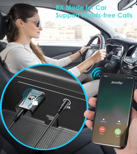 USB Bluetooth Adapter for Car, Bluetooth Transmitter Receiver Plug & Play, 3.5mm AUX Wireless Audio Adapter for TV, Headphone, PC, Stereo, TSNAM