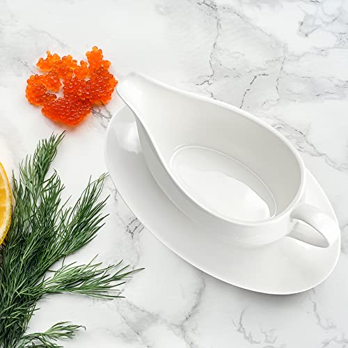 Gravy Boat, 17 Oz Gravy Boat With Saucer Gravy Bowl For Gravy Salad Spout Milk 1 Pc #TOP2