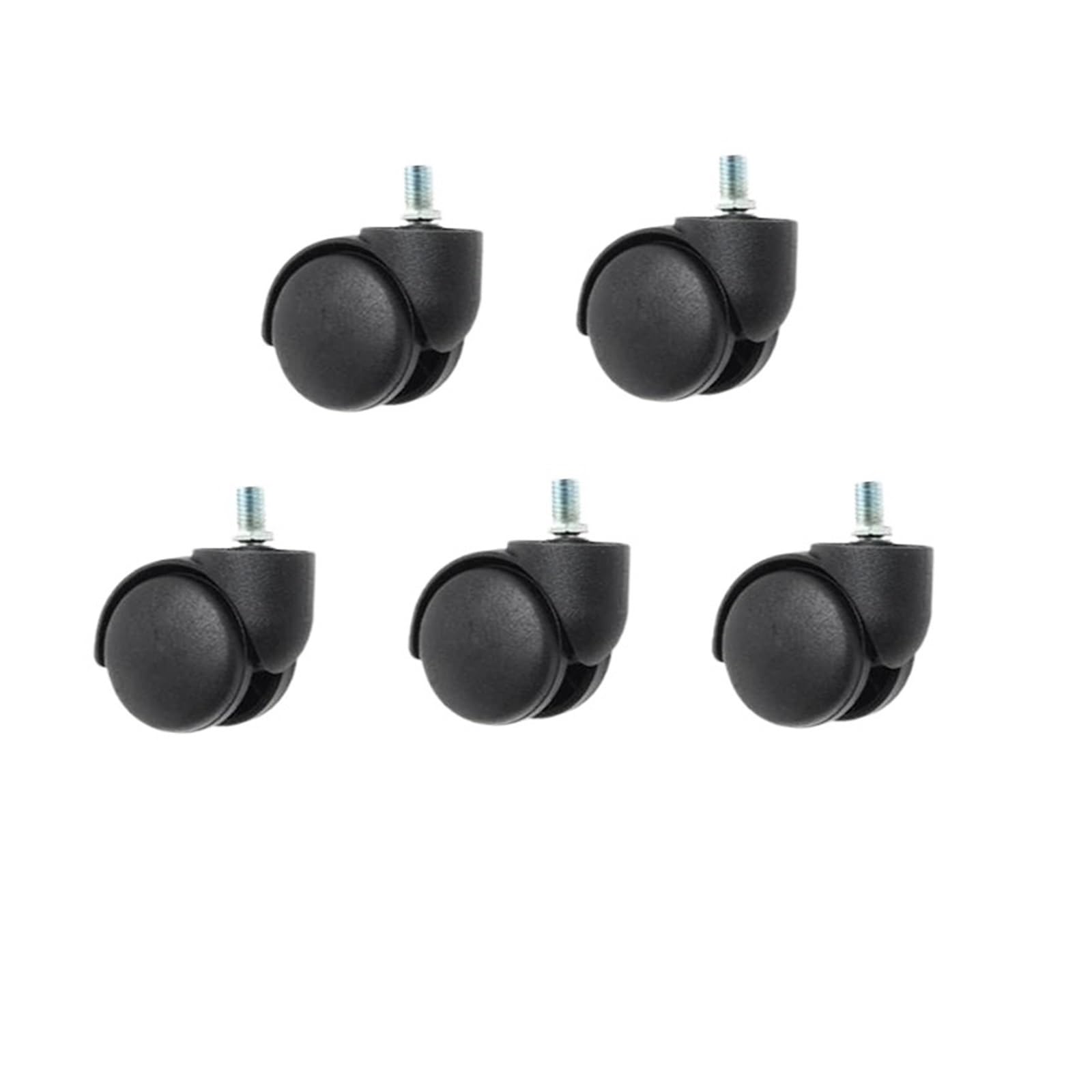 5PCS Roulettes de chaise bureau, roues PU 2 pouces 10mm/11mm