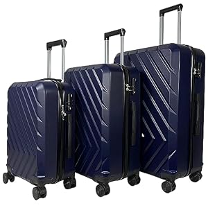 my Travel Bag MY TRAVEL BAG Hartschalen-Koffer Trolley Reisekoffer (Handgepäck-Mittel-Groß-Set) 4 Doppel-Rollen (3er Set, Blau) my Travel Bag MY TRAVEL BAG Hartschalen-Koffer Trolley Reisekoffer (Handgepäck-Mittel-Groß-Set) 4 Doppel-Rollen (3er Set, Blau)