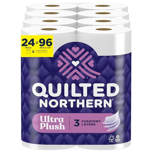 Quilted Northern Ultra Plush Toilet Paper, 24 Mega Rolls = 96 Regular…