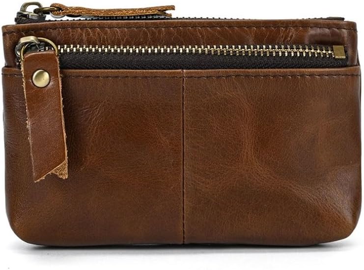 Retro Longstyle Wallet Men's Genuine Leather Vertical Casual Money Clip(Style1)