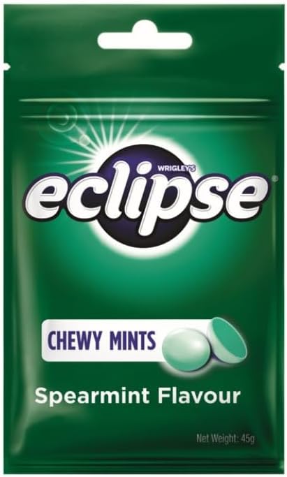 6 Packs Eclipse Chewy Mints Powerful Fresh Breath (Spearmint)