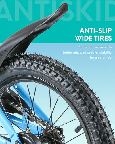 Bodioo Kids Bike For Boys Girls 16 Inches Kid Bicycle With Kickstand Training Wheels Sturdy Frame Adjustable Seat Handbrake And Coaster Brake For Rider Height 41 To 46 Inch  thumb #7