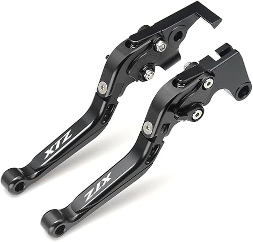 Palanca de embrague de freno de mano de aluminio ajustable plegable y extensible para motocicleta para Yamaha XTZ125 XTZ150 2015-2022 (negro, XTZ150