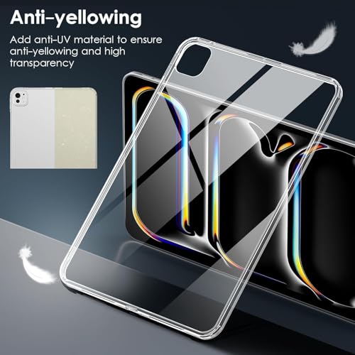 Image of M.G.R.J iPad Pro 11 inch M4 Case, Soft TPU Transparent Back Case Cover for Apple iPad Pro 11 inch M4 (2024)
