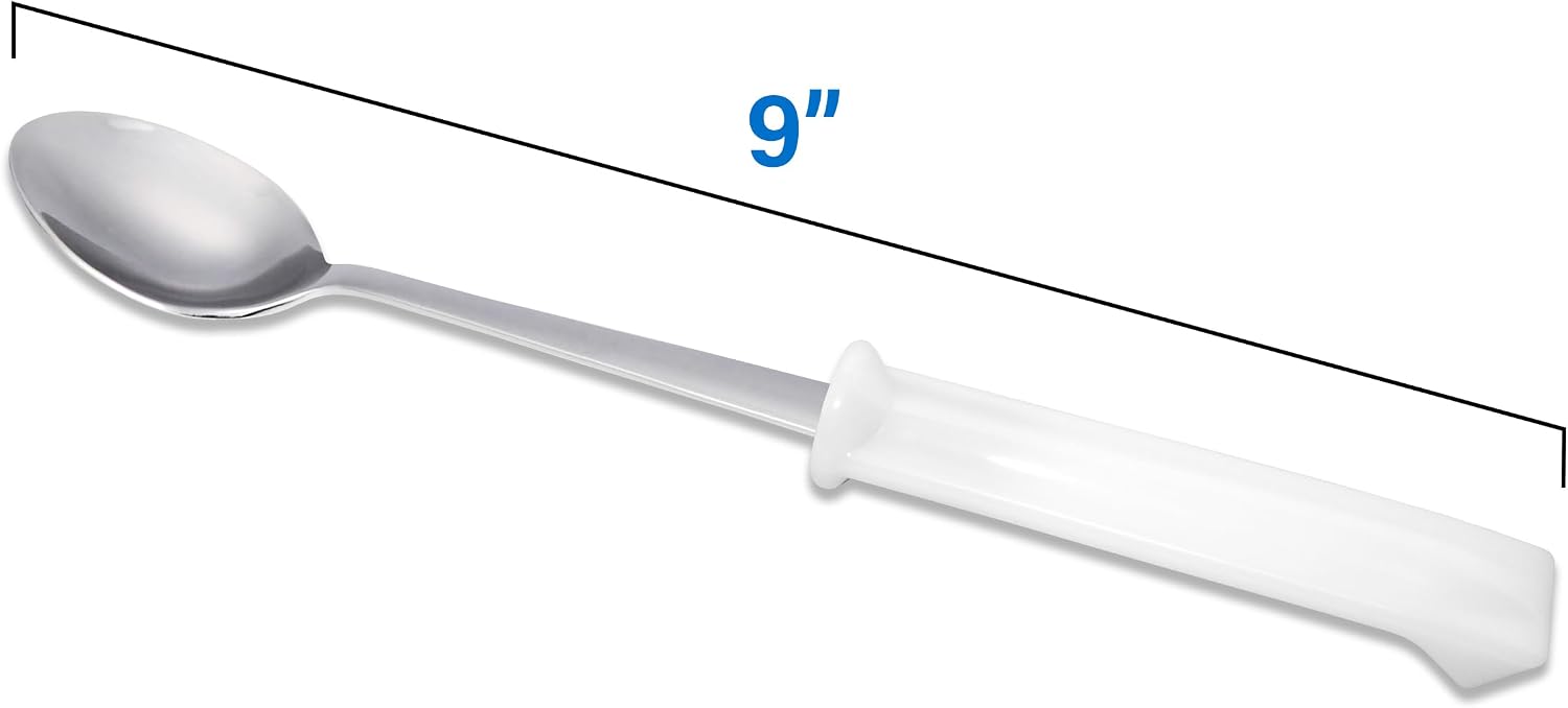Rehabilitation Advantage Long Teaspoon with Lightweight Plastic Handle image 2