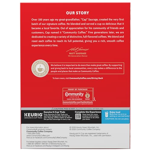 Image of Community Coffee Cinnamon Roll Flavored 22 Count Keurig K-Cup Coffee Pods, Medium Roast, 22 Count (Pack of 1)