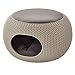Keter by Curver 22.7" x 22.3" x 13" Knit Cozy Luxury Lounge Bed & Pet Home with Cushions, Small to Medium