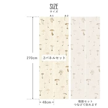 アンティーク調、壁掛け　キノコ Amazon | 壁紙屋本舗 はがせる 壁紙 亜麻壁紙 アンティーク 図鑑