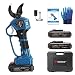 Produktbild KOMOK 40mm Akku Elektrische Gartenschere Astschere, 2 PCS Wiederaufladbarer 2000mAh Akku Baum Astschere mit LED & Handschutz, 6-8 Arbeitsstunden, 21V Astschneider Baumschere Obstbaumschere