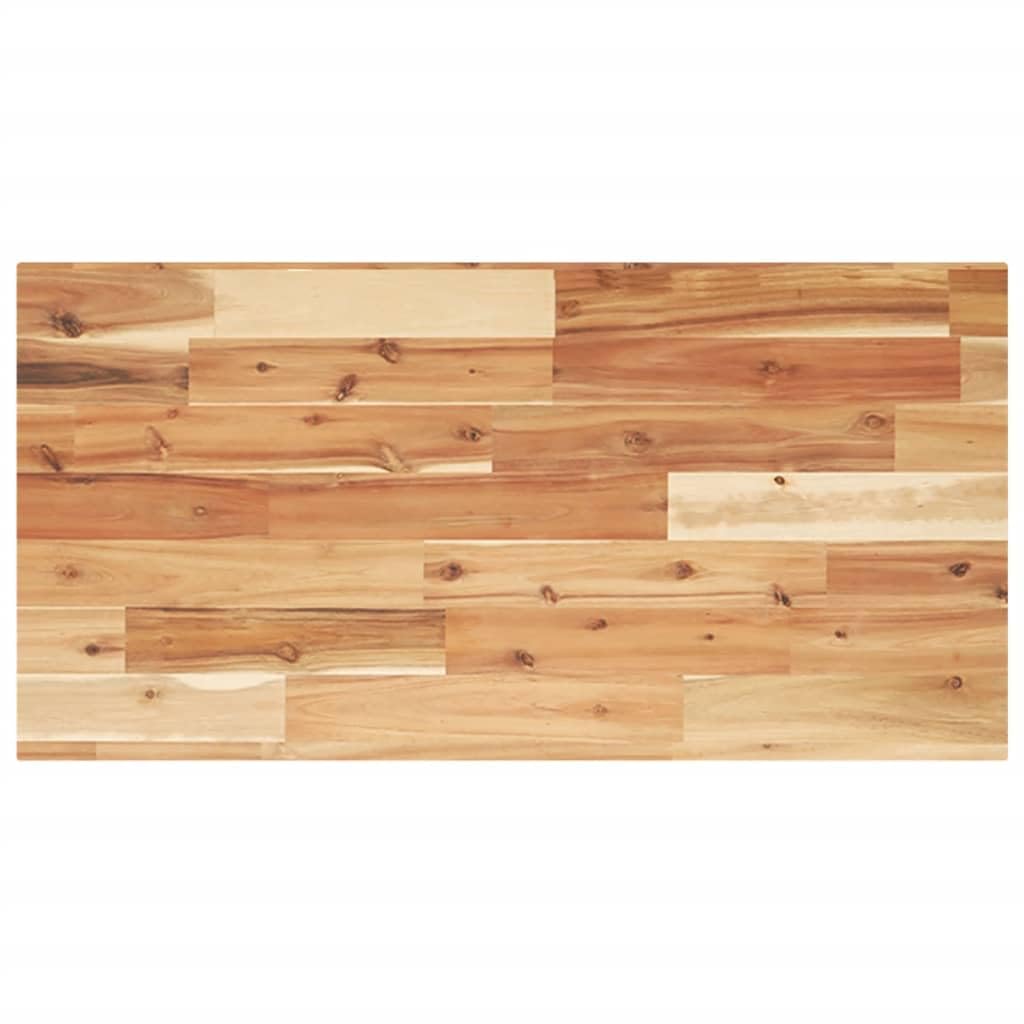 Hothingwell Rechteckige Tischplatte aus massivem Akazienholz, 100 x 40 x 2 cm, unbehandelt, um Ihre pflegeleichte Reinigung mit einem feuchten Tuch zu erneuern, kombinierbar