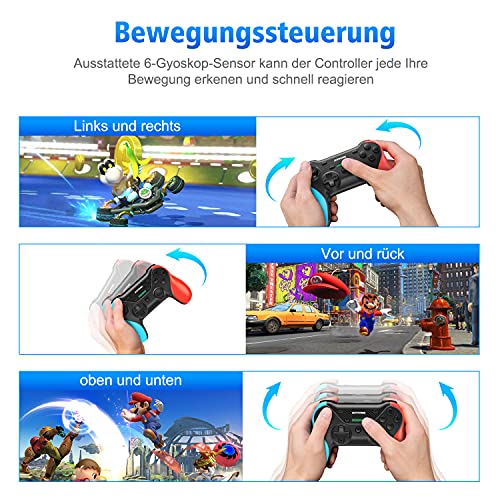 Image of ECHTPower Switch Pro Controller, Wireless Pro Gamepad with Back Buttons, Switch Turbo Controllers with Adjustable Vibration, Ergonomic Game Handle for Nintendo Switch /Lite /OLED
