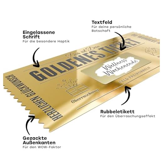 Domar - Geschenkkarte zum selber ausfüllen mit Rubbellos - Goldenes Ticket mit Rubbelkarte - Geburtstagsgeschenk für Frauen, Geschenke für Frauen, Geschenk Freundin Geburtstag, Geschenk für Mama