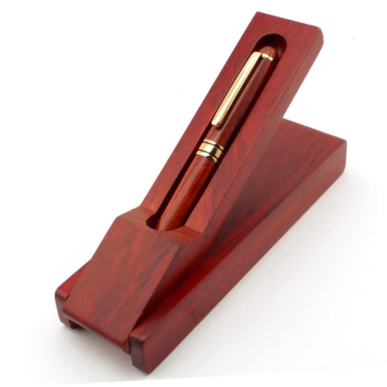 PLAFOPE Estuche para Lápices de Madera Marrón, Caja de Papelería Retro