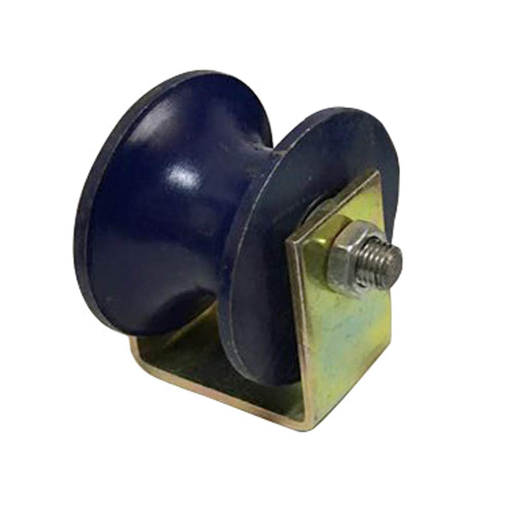 U-Groove Wheel Sliding Gate Track Roller with Bracket, Heavy Duty Barn Door Casters Cast Iron Slide Gate Hardware for Inverted Track,Rolling Gate,Industrial Machines,Wire Rope Rail(70mm/2.7in)