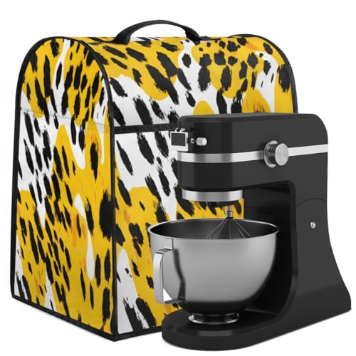 Coffee Maker Cover Animal Leopard Print Kitchen Appliance Covers Small Appliance Covers Blender Cover Juicer Cover Dust Covers for Kitchen Appliances with Top Handle and Pockets,Washable,B773