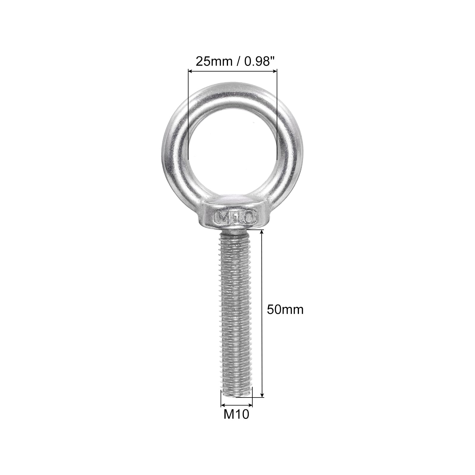 PATIKIL M10 x 50mm Lifting Shoulder Eye Bolt - Image 2