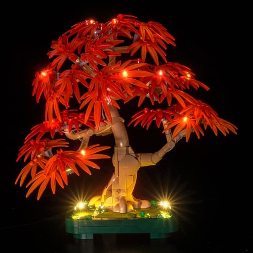 Kit de bougies LED compatible avec LEGO 10348 Érable rouge japonais Bonsaï Arbre (pas de modèle), kit d'éclairage décoratif compatible avec Lego Japonais...