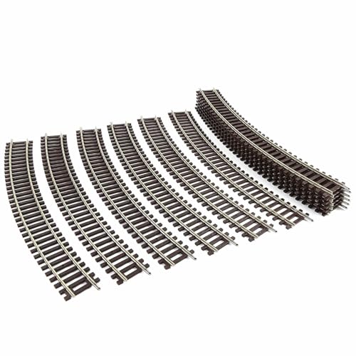 HO Scale Code 100 Curve Track Copper-Nickel Rail with Joiner (Curved Tracks-12PCS)