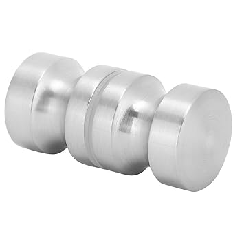 UBERSWEET Glass Door Pull, Door Knob, Glass Door Handle Elegant Design 2pcs Washer Aluminum Alloy for Push and Pull Door Home Bathroom Door Glass Doors'