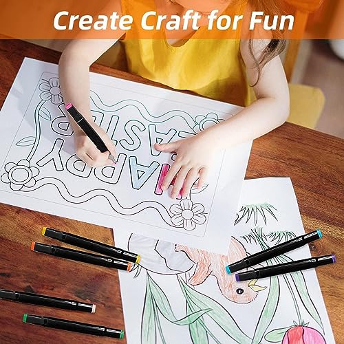 Image of Dual Tip Colorful Art Markers Sketch Pens 48 Colors with Carrying Case For Painting Sketching Calligraphy Drawing, Chisel & Fine Tip Permanent Colouring Marker For Kids Adult, Multicolor (48)