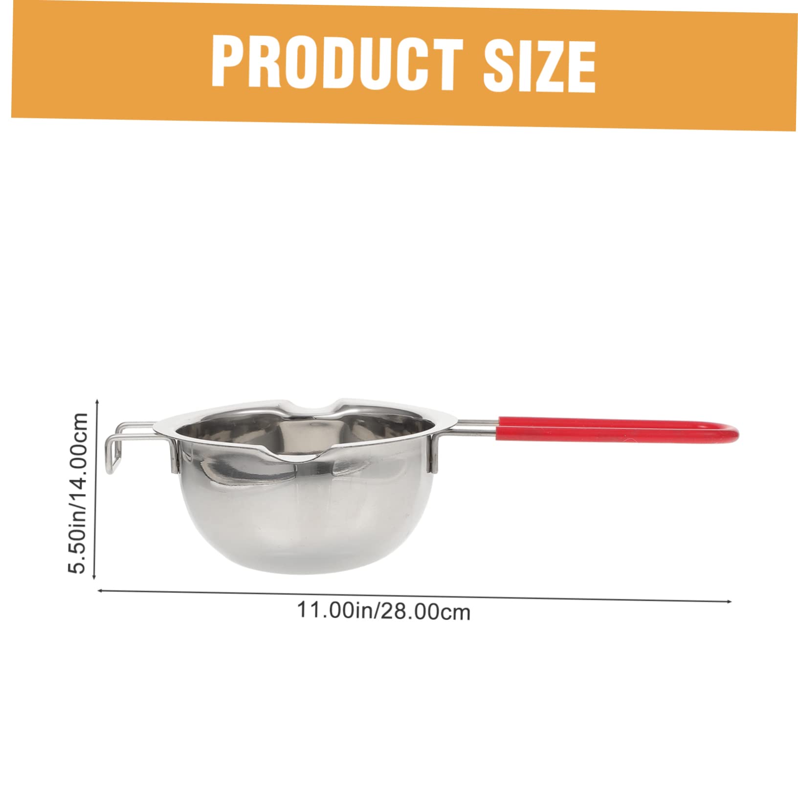 Cabilock 1set Stainless Steel and Cheese Melting Pot Handle Capacity Double Boiler for Butter and Candles Includes Mixing Spoon and Measuring Cup