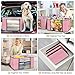 Budding Joy 90 L Large Storage Bags, 6 Pack Clothes Bins Foldable Closet Organizer Containers for Blanket, Comforters, Bed Sheets, Pillows (Pink)